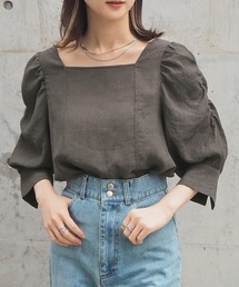 tiptop | 2021SS アソートスクエアネックパワショルブラウス(シャツ/ブラウス)