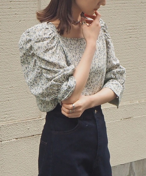 tiptop（ティップトップ）の「アソートスクエアネックパワショルブラウス（シャツ/ブラウス・レディース・オフホワイト/スミクロ/グリーン/A/B/ブラック/アイボリー/C/D・FREE）」の17枚目の写真