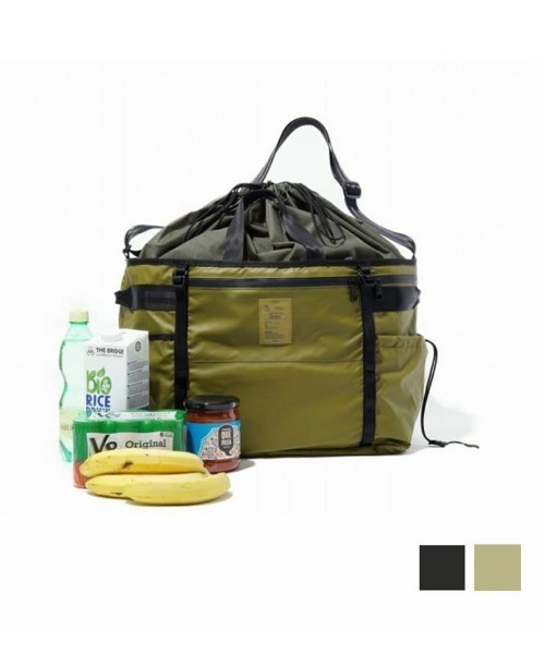 AS2OV（アッソブ）の「NYLON POLYCARBONATE PORTABLE LARGE ECO BAG エコバッグ（エコバッグ/サブバッグ・メンズ・ブラック/カーキオリーブ・FREE）」の5枚目の写真