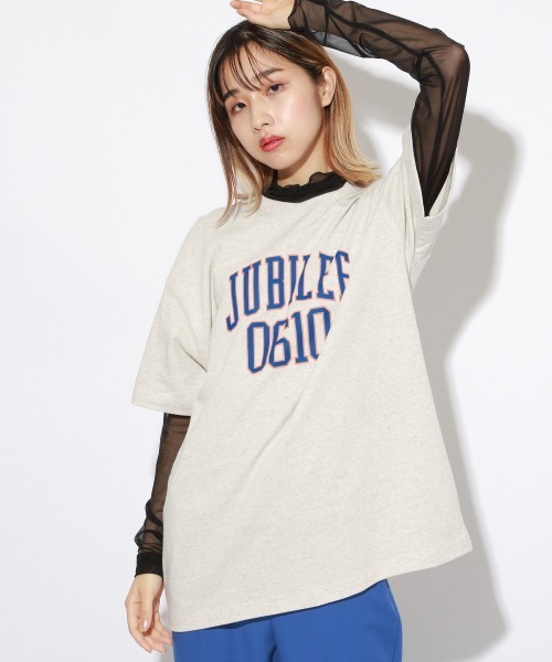 PBLIM（ページボーイリム）の「【PAGEBOYLIM】VTAコラボカレッジロゴT（Tシャツ/カットソー・レディース・オレンジ/グリーン/オートミール/杢グレー・MEDIUM/LARGE）」の5枚目の写真