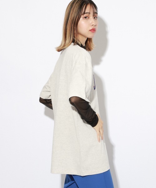 PBLIM（ページボーイリム）の「【PAGEBOYLIM】VTAコラボカレッジロゴT（Tシャツ/カットソー・レディース・オレンジ/グリーン/オートミール/杢グレー・MEDIUM/LARGE）」の6枚目の写真