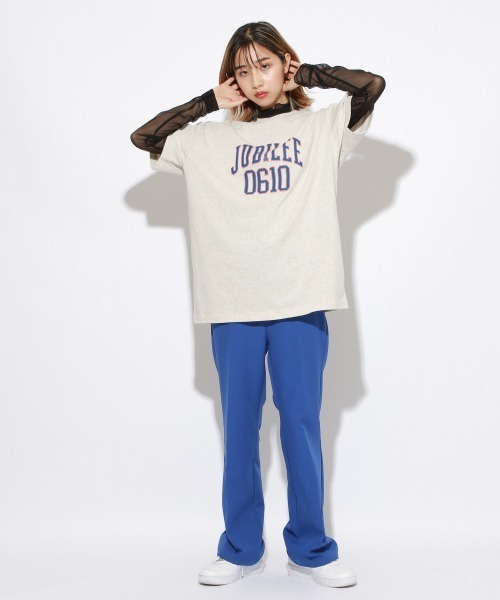 PBLIM（ページボーイリム）の「【PAGEBOYLIM】VTAコラボカレッジロゴT（Tシャツ/カットソー・レディース・オレンジ/グリーン/オートミール/杢グレー・MEDIUM/LARGE）」の7枚目の写真