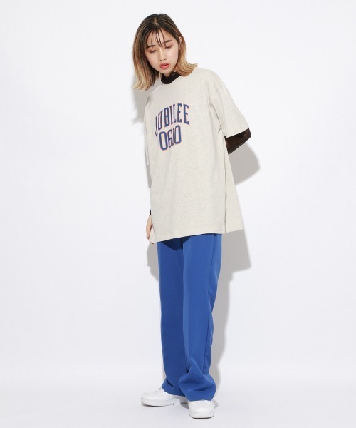 PBLIM（ページボーイリム）の「【PAGEBOYLIM】VTAコラボカレッジロゴT（Tシャツ/カットソー・レディース・オレンジ/グリーン/オートミール/杢グレー・MEDIUM/LARGE）」の8枚目の写真