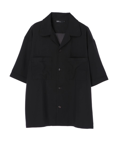 CRAFT STANDARD BOUTIQUE（クラフトスタンダードブティック）の「PEオープンカラーPKシャツ　＊（シャツ/ブラウス・メンズ・ブラック/ベージュ/グレー・LL/M/L）」の2枚目の写真