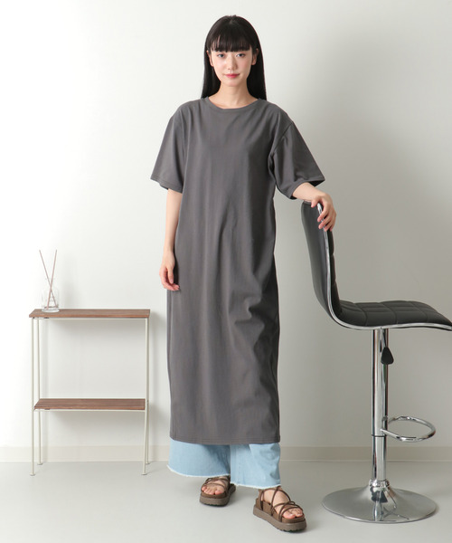 VENCEEXCHANGE（ヴァンスエクスチェンジ）の「バッククロススリットワンピース（ワンピース・レディース・クリアグリーン/ブラック/オフホワイト・M）」の8枚目の写真