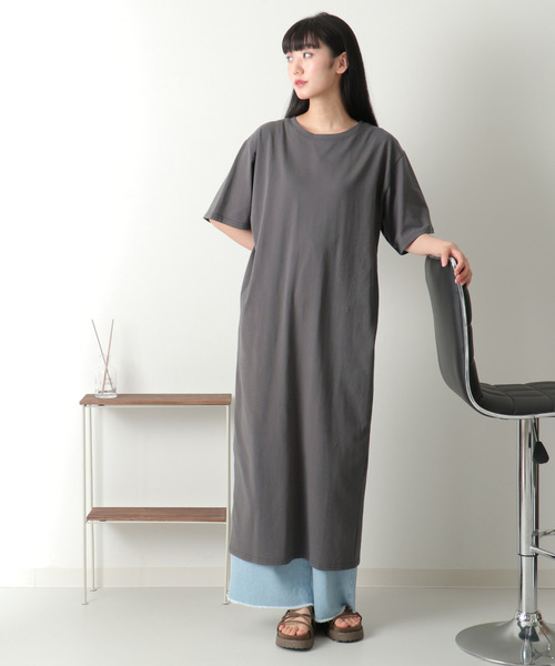 VENCEEXCHANGE（ヴァンスエクスチェンジ）の「バッククロススリットワンピース（ワンピース・レディース・クリアグリーン/ブラック/オフホワイト・M）」の9枚目の写真