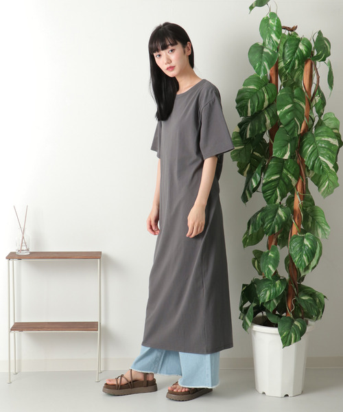 VENCEEXCHANGE（ヴァンスエクスチェンジ）の「バッククロススリットワンピース（ワンピース・レディース・クリアグリーン/ブラック/オフホワイト・M）」の12枚目の写真