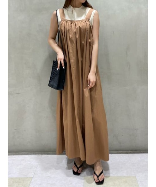MOUSSY WIDE STRAP VOLUME ドレス　BLACK2 MOUSSY（マウジー）の「WIDE STRAP VOLUME ドレス（ワンピース
