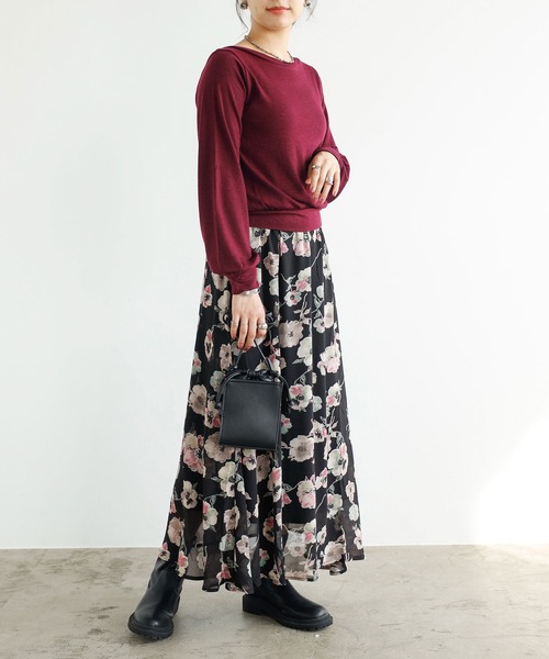 GeeRA(ジーラ)の「コーデ風ドッキングワンピース(ロング丈)(ワンピース・レディース・ボルドー/その他1/ブラック/その他/ブラック系その他/レオパード/モカ・X-LARGE/LARGE/XX-LARGE/SMALL/MEDIUM)」の19枚目の写真