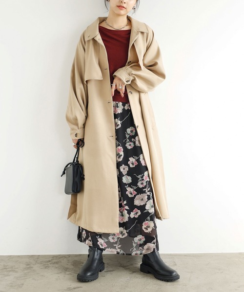 GeeRA(ジーラ)の「コーデ風ドッキングワンピース(ロング丈)(ワンピース・レディース・ボルドー/その他1/ブラック/その他/ブラック系その他/レオパード/モカ・X-LARGE/LARGE/XX-LARGE/SMALL/MEDIUM)」の21枚目の写真