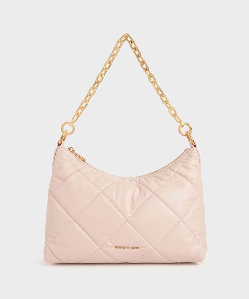 パフィーキルテッド チェーンハンドルバッグ / Puffy Quilted Chain Handle Bag