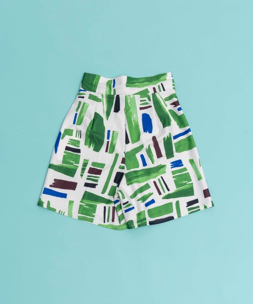 MAISON SPECIAL(メゾンスペシャル)の「アブストラクトスウィムショートパンツ【MAISON SPECIAL/メゾンスペシャル】(水着・レディース・ブルー/グリーン・38/36)」の6枚目の写真