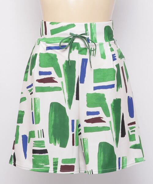 MAISON SPECIAL(メゾンスペシャル)の「アブストラクトスウィムショートパンツ【MAISON SPECIAL/メゾンスペシャル】(水着・レディース・ブルー/グリーン・38/36)」の8枚目の写真