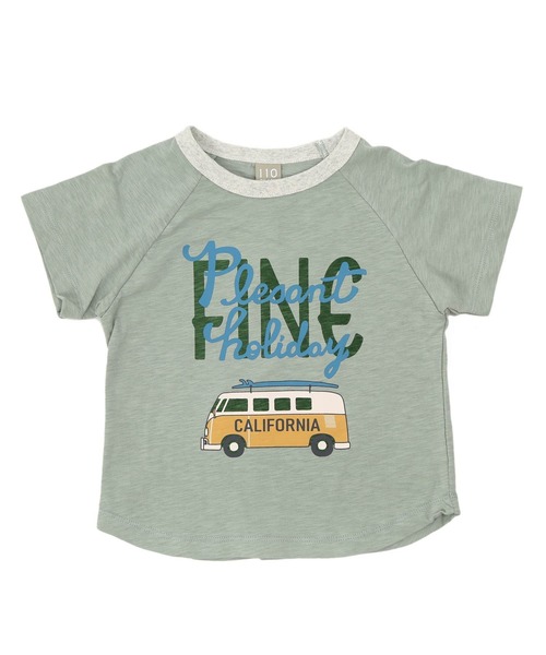 DILASH（ディラッシュ）の「サーフボード乗せ車Tシャツ（Tシャツ/カットソー・キッズ・ミント/キャメル・110/120/100/130/140/80）」の3枚目の写真