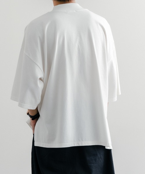 epnok（エプノック）の「ベーシックルーズモックネックTee（Tシャツ/カットソー・メンズ・ブラック/グレイッシュブルー/オフホワイト・LARGE/SMALL/MEDIUM）」の18枚目の写真