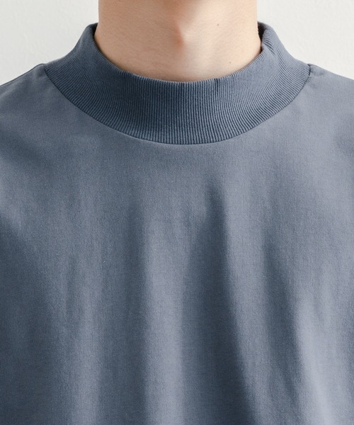 epnok（エプノック）の「ベーシックルーズモックネックTee（Tシャツ/カットソー・メンズ・ブラック/グレイッシュブルー/オフホワイト・LARGE/SMALL/MEDIUM）」の11枚目の写真