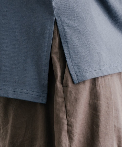 epnok（エプノック）の「ベーシックルーズモックネックTee（Tシャツ/カットソー・メンズ・ブラック/グレイッシュブルー/オフホワイト・LARGE/SMALL/MEDIUM）」の13枚目の写真