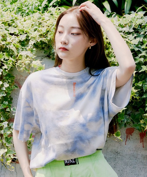 atmos pink（アトモスピンク）の「atmos pink タテロゴ ビッグT（Tシャツ/カットソー・メンズ・ホワイト/グレー/ブルー・M/L）」の4枚目の写真