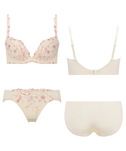 AMOSTYLE BY TRIUMPH(アモスタイルバイトリンプ)の「マーブルAMOSTYLEステッチ チャーミングラマースリムライン ブラ&ショーツセット【A,B,C,Dカップ】AMST1380 WHU + Hikini(ブラ&ショーツ・レディース・ブルー/ホワイト/ライラック・D75/C70/D65/B70/A75/D80/B75/C75/A70/C80/D70/B65/C65)」の8枚目の写真
