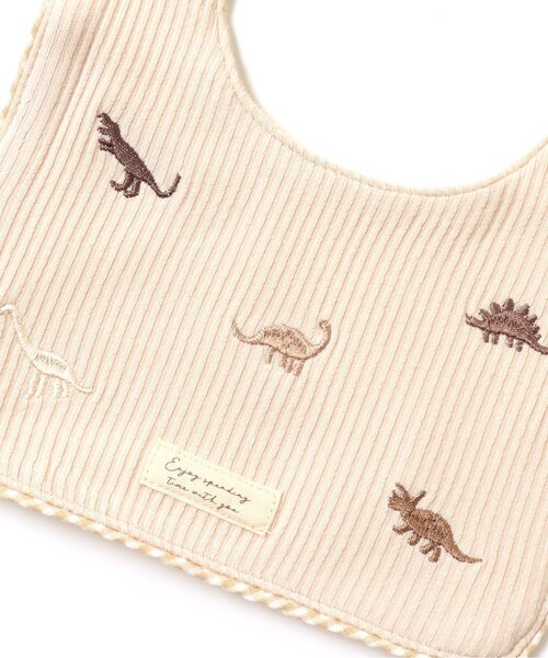 apres les cours（アプレレクール）の「きょうりゅう刺繍スクエアスタイ（スタイ/よだれかけ・キッズ・ベージュ/ミント・90）」の7枚目の写真