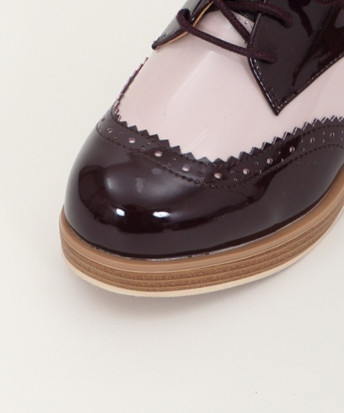axes femme（アクシーズファム）の「バイカラーオックスフォード（ドレスシューズ・レディース・ブラック/ワイン・MEDIUM/LARGE）」の5枚目の写真