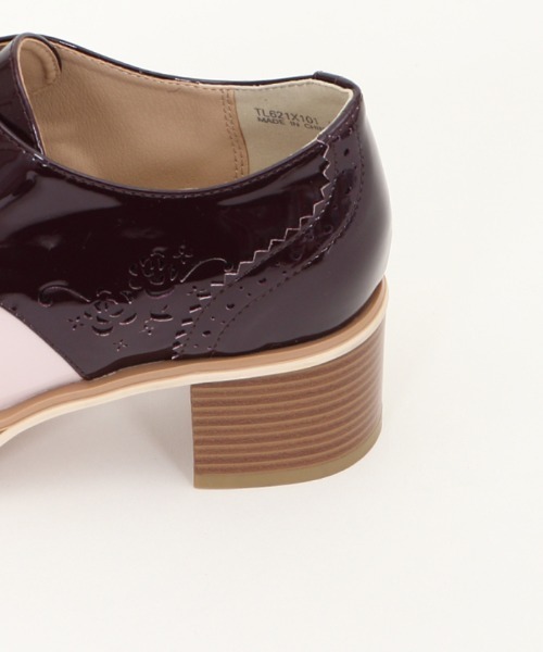 axes femme（アクシーズファム）の「バイカラーオックスフォード（ドレスシューズ・レディース・ブラック/ワイン・MEDIUM/LARGE）」の6枚目の写真