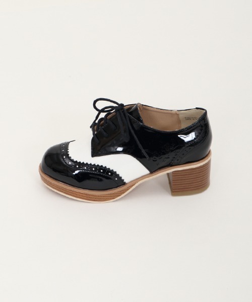 axes femme（アクシーズファム）の「バイカラーオックスフォード（ドレスシューズ・レディース・ブラック/ワイン・MEDIUM/LARGE）」の12枚目の写真