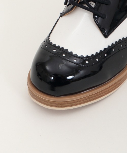 axes femme（アクシーズファム）の「バイカラーオックスフォード（ドレスシューズ・レディース・ブラック/ワイン・MEDIUM/LARGE）」の14枚目の写真