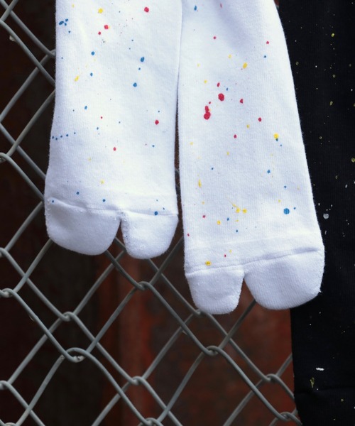 C.E.L.STORE(セルストア)の「NODAL / ノーダル PILE SOCKS PAINT(ソックス/靴下・メンズ・ホワイト/ブラック・FREE)」の4枚目の写真