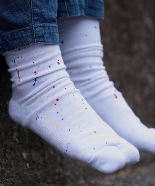 C.E.L.STORE(セルストア)の「NODAL / ノーダル PILE SOCKS PAINT(ソックス/靴下・メンズ・ホワイト/ブラック・FREE)」の7枚目の写真