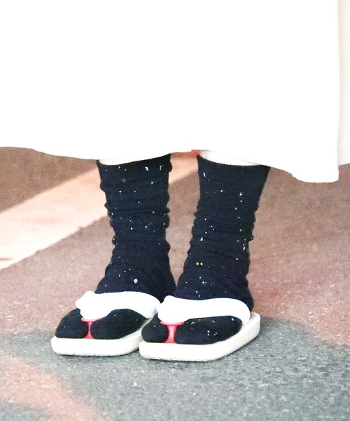 C.E.L.STORE(セルストア)の「NODAL / ノーダル PILE SOCKS PAINT(ソックス/靴下・メンズ・ホワイト/ブラック・FREE)」の9枚目の写真
