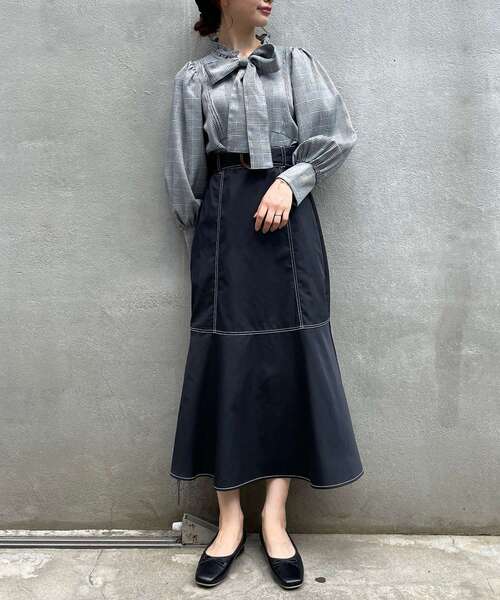 MAJESTIC LEGON（マジェスティックレゴン）の「☆レディカラーマーメイドスカート（スカート・レディース・ブラック/ベージュ/オレンジ・MEDIUM/SMALL）」の6枚目の写真