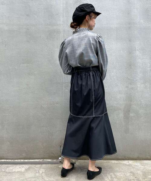 MAJESTIC LEGON（マジェスティックレゴン）の「☆レディカラーマーメイドスカート（スカート・レディース・ブラック/ベージュ/オレンジ・MEDIUM/SMALL）」の8枚目の写真