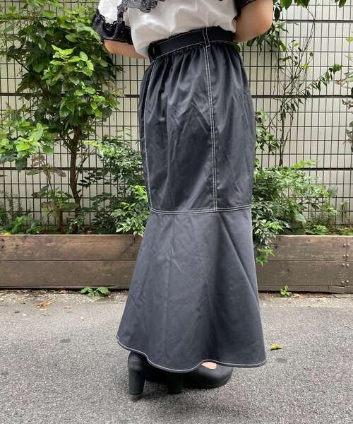 MAJESTIC LEGON（マジェスティックレゴン）の「☆レディカラーマーメイドスカート（スカート・レディース・ブラック/ベージュ/オレンジ・MEDIUM/SMALL）」の17枚目の写真