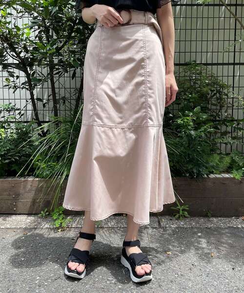 MAJESTIC LEGON（マジェスティックレゴン）の「☆レディカラーマーメイドスカート（スカート・レディース・ブラック/ベージュ/オレンジ・MEDIUM/SMALL）」の21枚目の写真