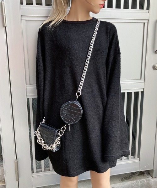 Figments（フィグメンツ）の「クロコ柄チェーンダブルポーチ（ショルダーバッグ・レディース・ブラック・FREE）」の17枚目の写真