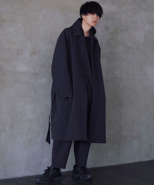WYM × ATTACHMENT(ウィム×アタッチメント)の「【ATTACHMENT × WYM】MINIMAL BAL COLLAR COAT(ステンカラーコート・メンズ・アッシュブラウン/チャコール・S/M/L)」の18枚目の写真