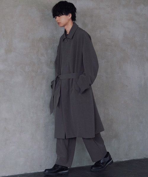 ATTACHMENT×WYM】MINIMAL BAL COLLAR COAT