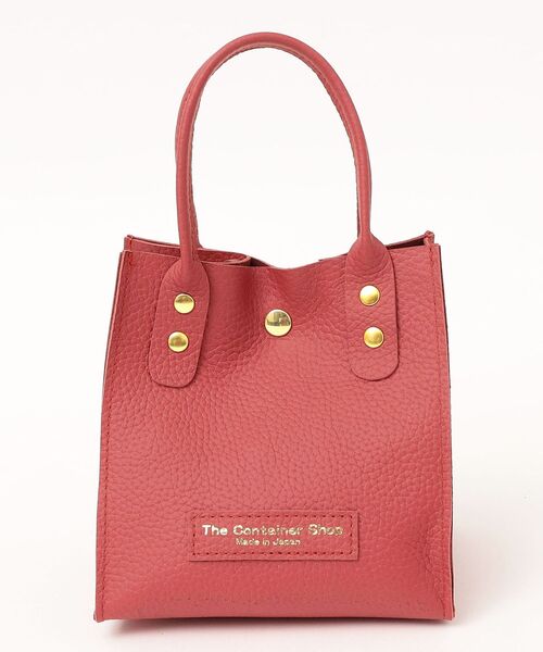 The Container Shop(ザ コンテナショップ)の「【SHIPS any別注】The Container Shop: スクエア 2WAY レザー ショルダー バッグ S◇(ショルダーバッグ・レディース・ブラック/レッド/シルバー・ONE SIZE)」の13枚目の写真