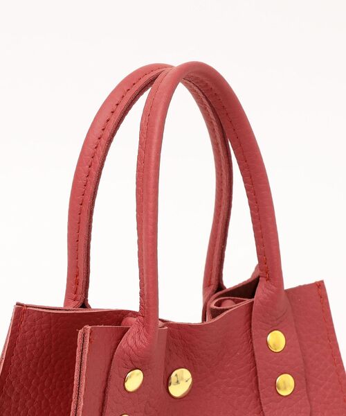 The Container Shop(ザ コンテナショップ)の「【SHIPS any別注】The Container Shop: スクエア 2WAY レザー ショルダー バッグ S◇(ショルダーバッグ・レディース・ブラック/レッド/シルバー・ONE SIZE)」の18枚目の写真