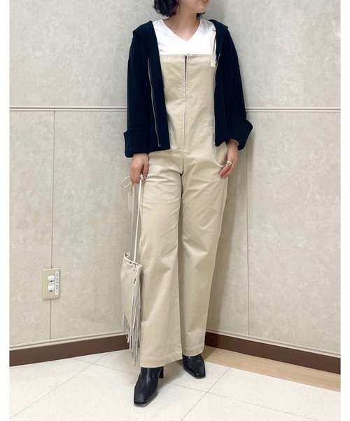 RIVE DROITE（リヴドロワ）の「トレンドライクな着こなしが叶う　片畦セーラージップカーディガン（カーディガン/ボレロ・レディース・オフホワイト/ブラック・FREE）」の15枚目の写真