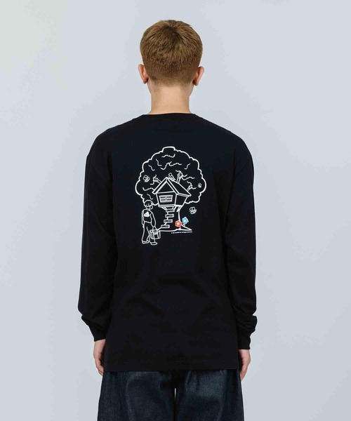 XLARGE（エクストララージ）の「TREE HOUSE L/S POCKET TEE（Tシャツ/カットソー・メンズ・ホワイト/ブラック/ベージュ・S/M/L/XL）」の3枚目の写真