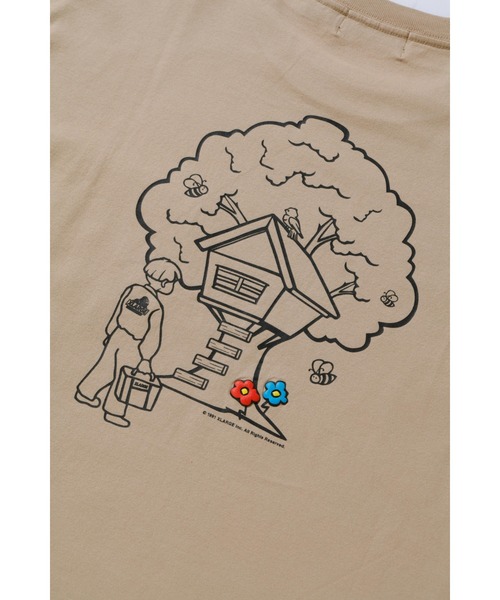XLARGE（エクストララージ）の「TREE HOUSE L/S POCKET TEE（Tシャツ/カットソー・メンズ・ホワイト/ブラック/ベージュ・S/M/L/XL）」の9枚目の写真