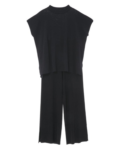 fifth（フィフス）の「フレンチスリーブニットパンツセットアップ（セットアップ・レディース・ブラック/ベージュ・MEDIUM）」の6枚目の写真