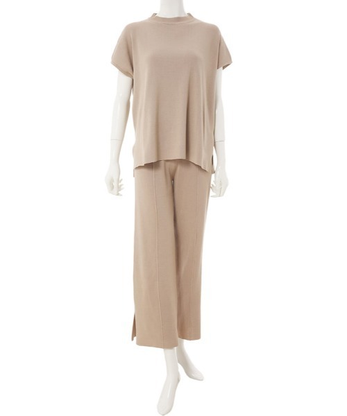 fifth（フィフス）の「フレンチスリーブニットパンツセットアップ（セットアップ・レディース・ブラック/ベージュ・MEDIUM）」の9枚目の写真
