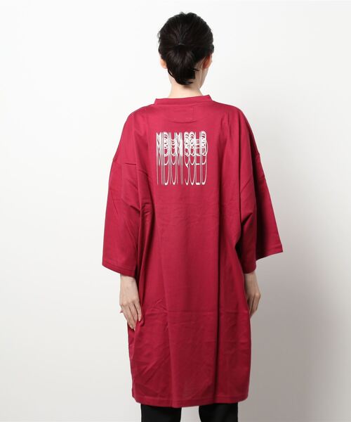 MIDIUMISOLID（ミディウミソリッド）の「MIDIUMISOLID Men’s ロゴプリントハーフスリーブT（Tシャツ/カットソー・レディース・ブラック/パープル/オフホワイト・48）」の7枚目の写真