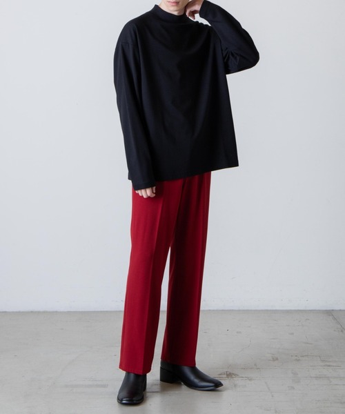 WEGO(ウィゴー)の「WEGO/モックネックロングスリーブプルオーバー(Tシャツ/カットソー・メンズ・ダークグレー/ホワイト/ブラック・SMALL/MEDIUM/LARGE)」の4枚目の写真