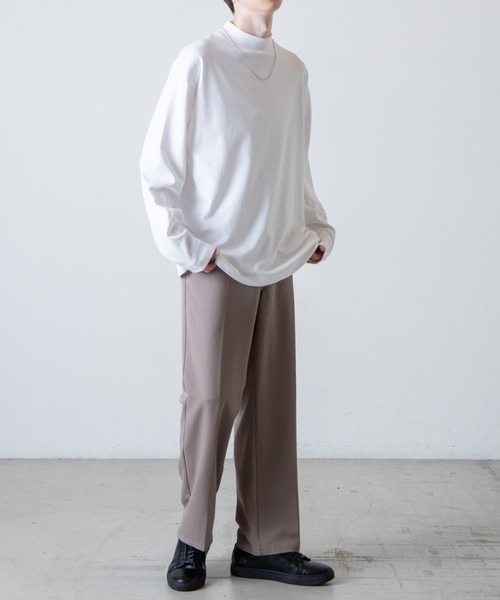 WEGO(ウィゴー)の「WEGO/モックネックロングスリーブプルオーバー(Tシャツ/カットソー・メンズ・ダークグレー/ホワイト/ブラック・SMALL/MEDIUM/LARGE)」の5枚目の写真