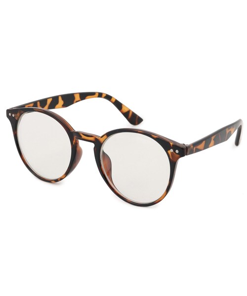 DRESKIP（ドレスキップ）の「◆【UVカット】シンプルダテメガネ（サングラス・レディース・クリア/ブラック/ベージュ/ブラウン系5・00）」の2枚目の写真