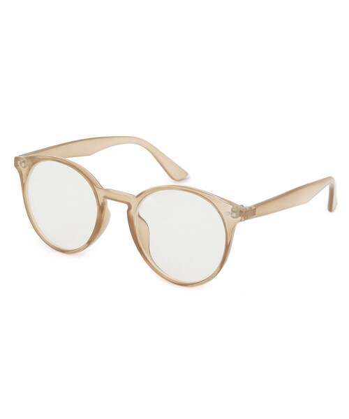 DRESKIP（ドレスキップ）の「◆【UVカット】シンプルダテメガネ（サングラス・レディース・クリア/ブラック/ベージュ/ブラウン系5・00）」の3枚目の写真